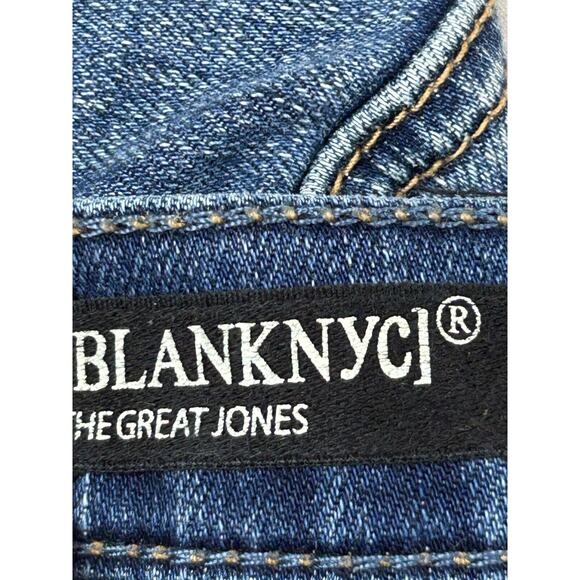 BLANKNYC Jeans Womens 28 Blue Medium Wash Skinny Button Fly High Rise Denim - Picture 8 of 14